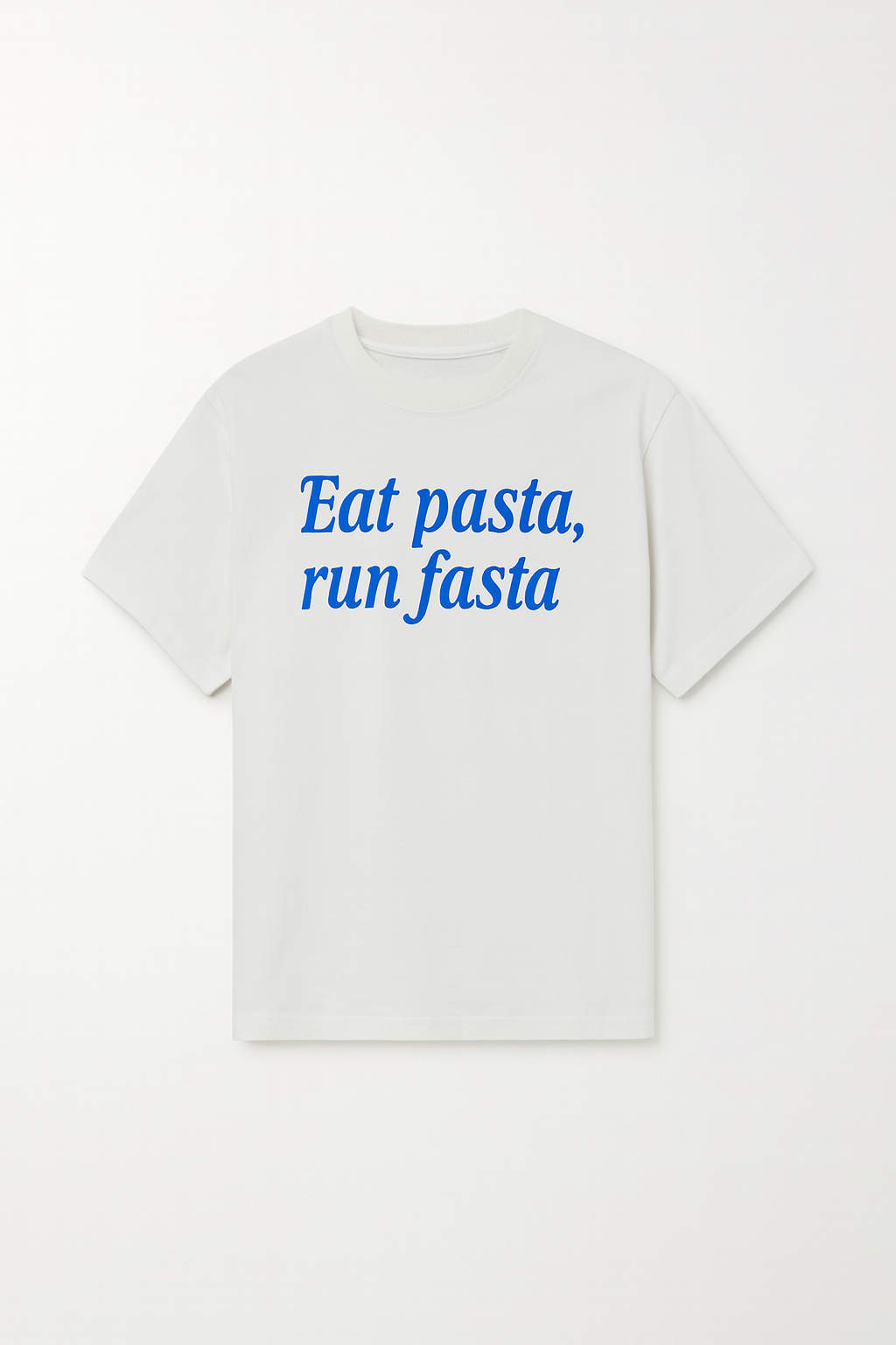 Run Fasta Cotton Shirt – „Eat Pasta, Run Fasta“